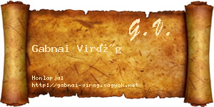 Gabnai Virág névjegykártya